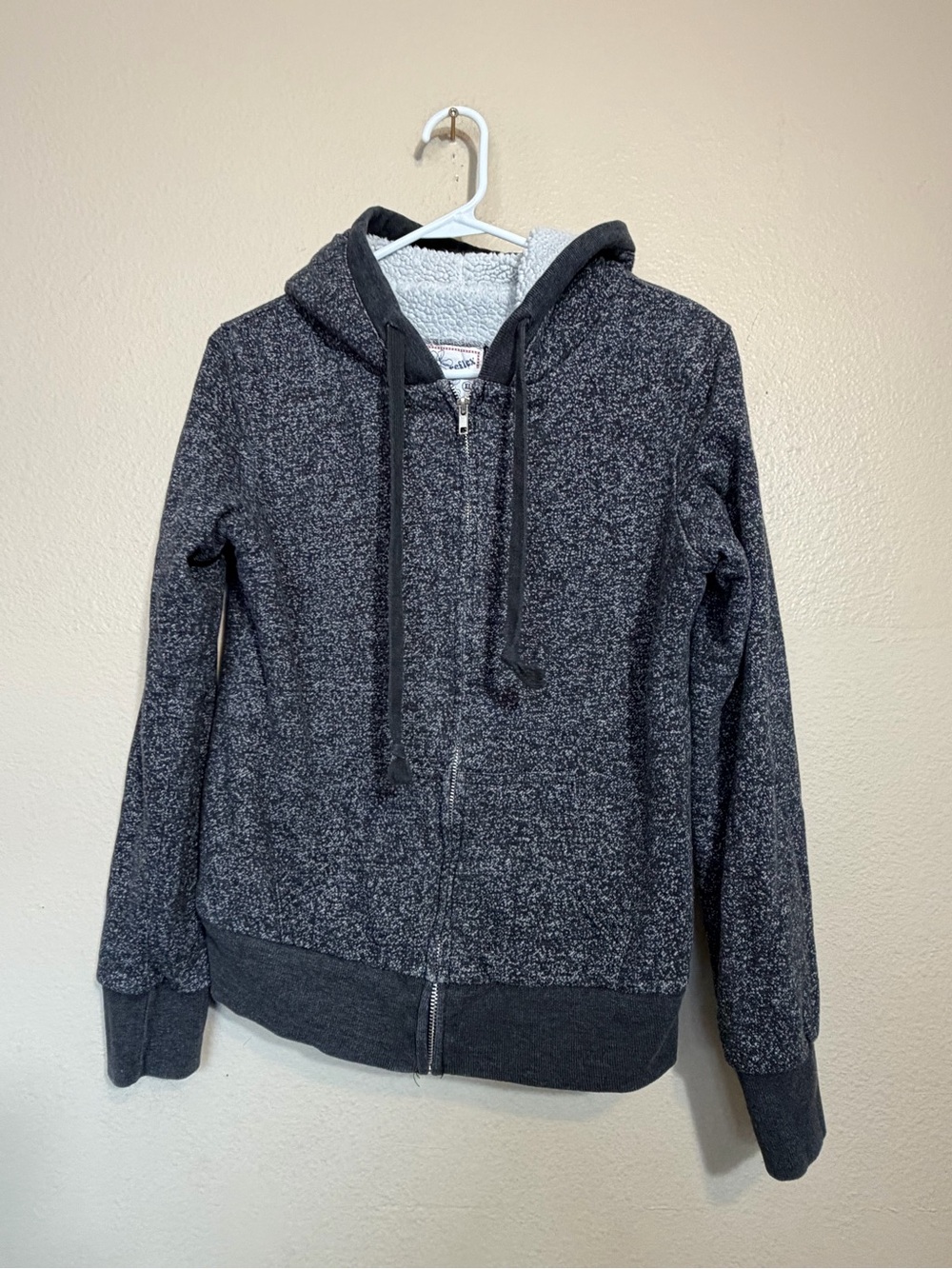 Reflex Sherpa lined Cozy Hooded Zip Jacket - Dark Gray